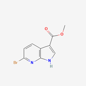 molecular formula C9H7BrN2O2 B1396871 6-溴-1H-吡咯并[2,3-B]吡啶-3-甲酸甲酯 CAS No. 1342811-51-1