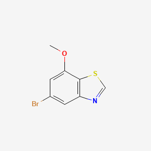 molecular formula C8H6BrNOS B13968790 5-Bromo-7-methoxybenzothiazole 