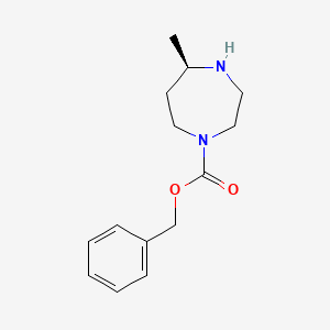 molecular formula C14H20N2O2 B1396882 苄基 (5r)-5-甲基-1,4-二氮杂环-1-羧酸酯 CAS No. 1001401-60-0