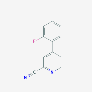 molecular formula C12H7FN2 B1396884 4-(2-Fluorophenyl)pyridine-2-carbonitrile CAS No. 1219454-74-6