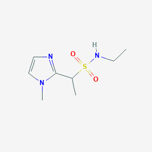 molecular formula C8H15N3O2S B13968844 N-ethyl-1-(1-methyl-1H-imidazol-2-yl)ethanesulfonamide 