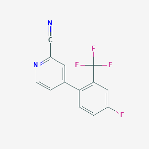4-(4-Fluoro-6-trifluoromethylphenyl)pyridine-2-carbonitrile