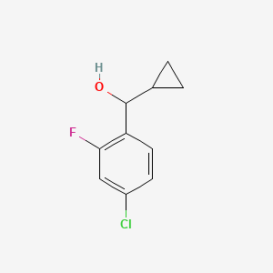 molecular formula C10H10ClFO B1396889 (4-Chloro-2-fluorophenyl)(cyclopropyl)methanol CAS No. 1202774-93-3