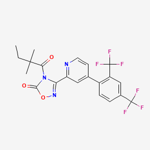 3-[4-(2,4-Bis-trifluoromethylphenyl)-pyridin-2-yl]-4-(2,2-dimethylbutyryl)-4H-[1,2,4]oxadiazol-5-one