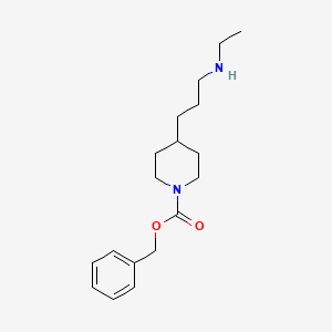 molecular formula C18H28N2O2 B13969011 Benzyl 4-(3-(ethylamino)propyl)piperidine-1-carboxylate 