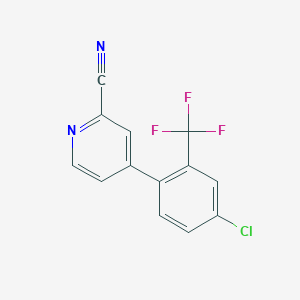4-(2-Trifluoromethyl-4-chlorophenyl)pyridine-2-carbonitrile