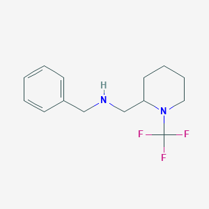 molecular formula C14H19F3N2 B13969051 N-benzyl-1-(1-(trifluoromethyl)piperidin-2-yl)methanamine 