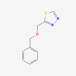 molecular formula C10H10N2OS B1396908 2-((Benzyloxy)methyl)-1,3,4-thiadiazole CAS No. 1217259-76-1