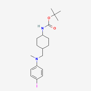 molecular formula C19H29IN2O2 B1396909 trans-(4-{[(4-Iodophenyl)-methyl-amino]-methyl}-cyclohexyl)-carbamic acid tert-butyl ester CAS No. 1313365-62-6