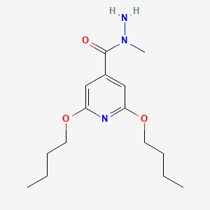 molecular formula C15H25N3O3 B13969093 Isonicotinic acid, 2,6-dibutoxy-, 1-methylhydrazide CAS No. 57803-55-1