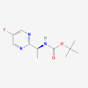 molecular formula C11H16FN3O2 B1396913 (S)-叔丁基 1-(5-氟嘧啶-2-基)乙基氨基甲酸酯 CAS No. 905587-30-6