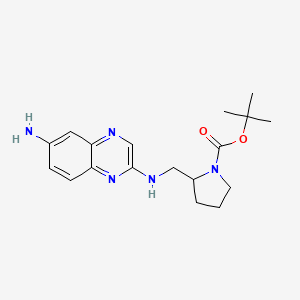 molecular formula C18H25N5O2 B13969165 tert-Butyl 2-(((6-aminoquinoxalin-2-yl)amino)methyl)pyrrolidine-1-carboxylate 