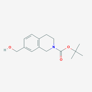 molecular formula C15H21NO3 B1396917 2-Boc-1,2,3,4-tetrahydro-isoquinoline-7-methanol CAS No. 960305-55-9