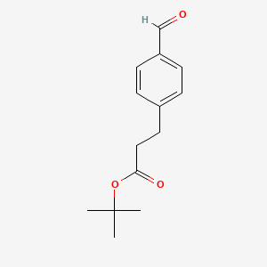 molecular formula C14H18O3 B1396920 3-(4-甲酰基苯基)-丙酸叔丁酯 CAS No. 445483-76-1