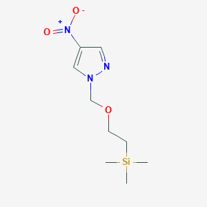 molecular formula C9H17N3O3Si B1396921 4-nitro-1-((2-(trimethylsilyl)ethoxy)methyl)-1H-pyrazole CAS No. 1260160-79-9