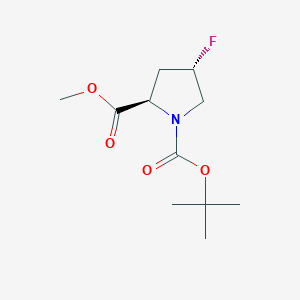 molecular formula C11H18FNO4 B1396929 1-tert-butyl 2-methyl (2R,4S)-4-fluoropyrrolidine-1,2-dicarboxylate CAS No. 647857-39-4
