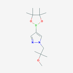 molecular formula C14H25BN2O3 B1396931 1-(2-甲氧基-2-甲基丙基)-4-(4,4,5,5-四甲基-1,3,2-二氧杂硼环丁烷-2-基)-1H-吡唑 CAS No. 1298032-47-9
