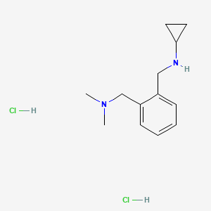 molecular formula C13H22Cl2N2 B1396932 N-(2-((Dimethylamino)methyl)benzyl)cyclopropanamine dihydrochloride CAS No. 1332531-60-8