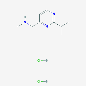 molecular formula C9H17Cl2N3 B1396934 1-(2-Isopropylpyrimidin-4-yl)-N-methylmethanamine dihydrochloride CAS No. 1332530-37-6