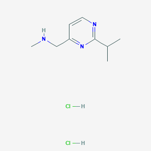 molecular formula C9H17Cl2N3 B1396934 [(2-异丙基嘧啶-4-基)甲基]甲胺二盐酸盐 CAS No. 1332530-37-6