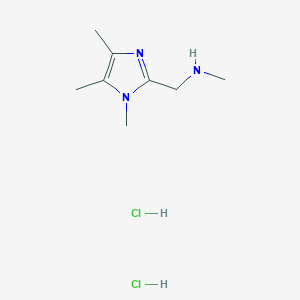 molecular formula C8H17Cl2N3 B1396943 N-甲基-1-(1,4,5-三甲基-1H-咪唑-2-基)甲胺二盐酸盐 CAS No. 1332531-08-4