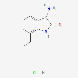 molecular formula C10H13ClN2O B1396944 3-Amino-7-ethyl-1,3-dihydro-2H-indol-2-one hydrochloride CAS No. 1332528-28-5