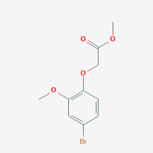 molecular formula C10H11BrO4 B13969464 Methyl 2-(4-bromo-2-methoxyphenoxy)acetate 