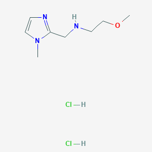 molecular formula C8H17Cl2N3O B1396950 (2-methoxyethyl)[(1-methyl-1H-imidazol-2-yl)methyl]amine dihydrochloride CAS No. 1189674-43-8