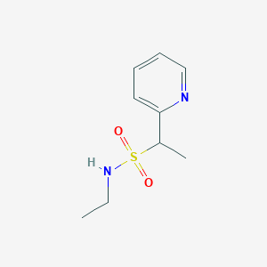 molecular formula C9H14N2O2S B13969506 N-ethyl-1-(pyridin-2-yl)ethanesulfonamide 