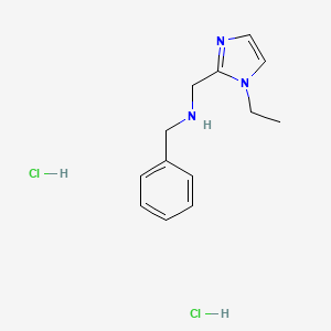 molecular formula C13H19Cl2N3 B1396956 N-benzyl-1-(1-ethyl-1H-imidazol-2-yl)methanamine dihydrochloride CAS No. 1332531-64-2