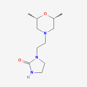 molecular formula C11H21N3O2 B1396960 1-{2-[(2R,6S)-2,6-dimethylmorpholin-4-yl]ethyl}imidazolidin-2-one CAS No. 1315619-15-8