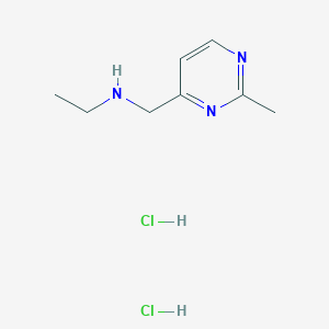 molecular formula C8H15Cl2N3 B1396964 N-[(2-methylpyrimidin-4-yl)methyl]ethanamine dihydrochloride CAS No. 1332530-55-8