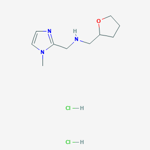 molecular formula C10H19Cl2N3O B1396965 [(1-methyl-1H-imidazol-2-yl)methyl](tetrahydrofuran-2-ylmethyl)amine dihydrochloride CAS No. 1332530-65-0