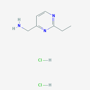 molecular formula C7H13Cl2N3 B1396974 [(2-ethylpyrimidin-4-yl)methyl]amine dihydrochloride CAS No. 1332529-51-7