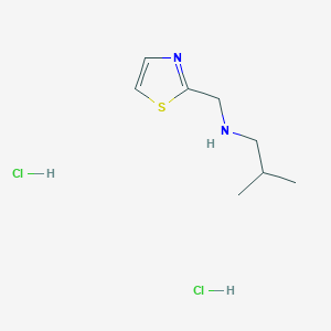 molecular formula C8H16Cl2N2S B1396975 2-methyl-N-(1,3-thiazol-2-ylmethyl)propan-1-amine dihydrochloride CAS No. 1332528-64-9