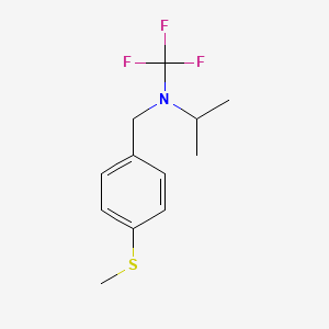 molecular formula C12H16F3NS B13969755 N-(4-(methylthio)benzyl)-N-(trifluoromethyl)propan-2-amine 