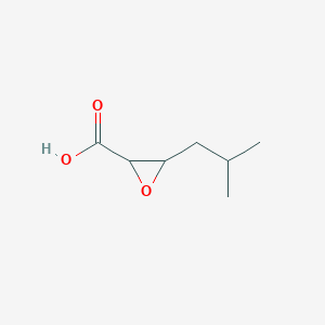 molecular formula C7H12O3 B13969856 3-(2-Methylpropyl)oxirane-2-carboxylic acid CAS No. 777023-46-8