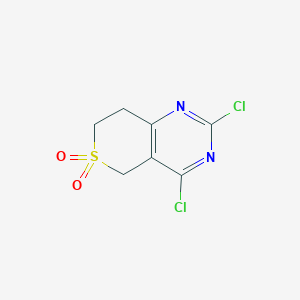 molecular formula C7H6Cl2N2O2S B1396992 2,4-Dichloro-7,8-dihydro-5H-thiopyrano[4,3-d]pyrimidine 6,6-dioxide CAS No. 1187830-50-7