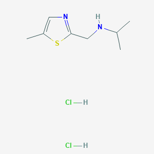 molecular formula C8H16Cl2N2S B1396994 N-[(5-甲基-1,3-噻唑-2-基)甲基]丙烷-2-胺二盐酸盐 CAS No. 1332530-52-5
