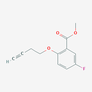 molecular formula C12H11FO3 B13969956 Methyl 2-(but-3-ynyloxy)-5-fluorobenzoate 