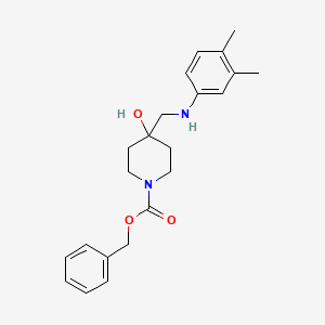 molecular formula C22H28N2O3 B1397001 Benzyl 4-{[(3,4-dimethylphenyl)amino]methyl}-4-hydroxypiperidine-1-carboxylate CAS No. 1353878-05-3