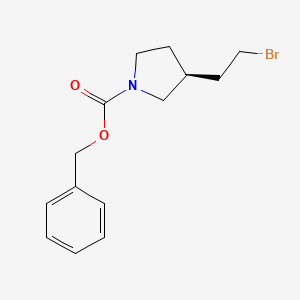molecular formula C14H18BrNO2 B13970018 (S)-benzyl 3-(2-bromoethyl)pyrrolidine-1-carboxylate 