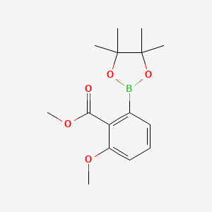 molecular formula C15H21BO5 B1397002 Methyl 2-methoxy-6-(4,4,5,5-tetramethyl-1,3,2-dioxaborolan-2-yl)benzoate CAS No. 1146214-77-8