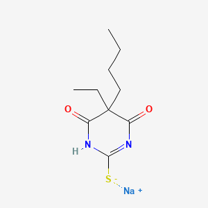 molecular formula C10H15N2NaO2S B13970080 Barbituric acid, 5-butyl-5-ethyl-2-thio-, sodium salt CAS No. 64058-02-2