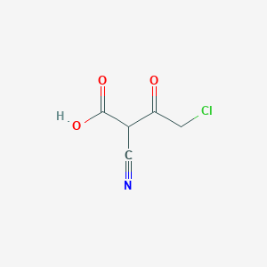 molecular formula C5H4ClNO3 B13970083 Gamma-chloro-alpha-cyano-acetoacetic acid 