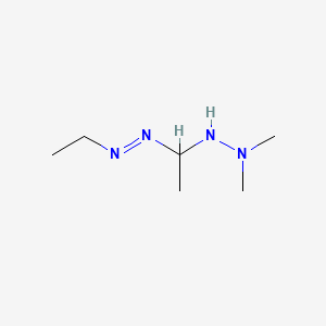 molecular formula C6H16N4 B13970093 Diazene, [1-(2,2-dimethylhydrazino)ethyl]ethyl- CAS No. 51576-31-9
