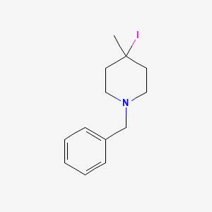 molecular formula C13H18IN B13970114 1-Benzyl-4-iodo-4-methylpiperidine 