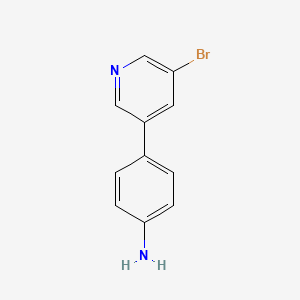 molecular formula C11H9BrN2 B13970122 4-(5-Bromopyridin-3-yl)aniline 