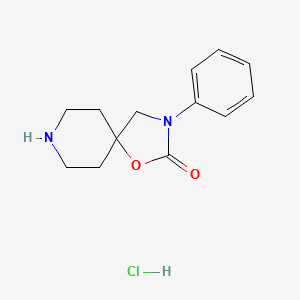 molecular formula C13H17ClN2O2 B1397013 3-Phenyl-1-oxa-3,8-diazaspiro[4.5]decan-2-one hydrochloride CAS No. 320419-82-7