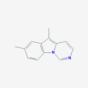 molecular formula C13H12N2 B13970239 5,7-Dimethylpyrimido[1,6-a]indole CAS No. 38349-21-2